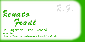 renato frodl business card